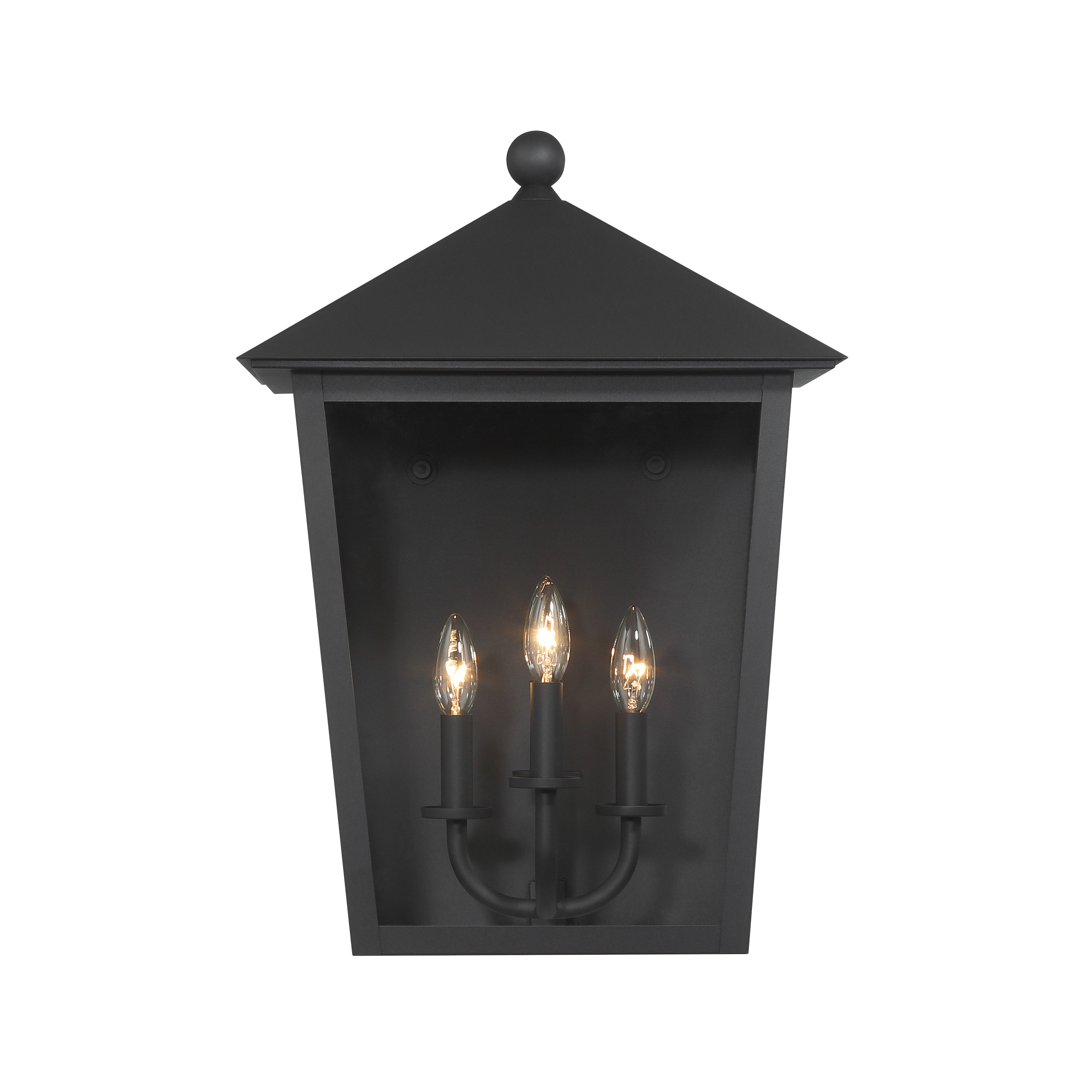 4 Light Outdoor Wall Mount in Sand Coal Finish with Clear Glass - alternate view