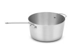 8 ½-quart Wear-Ever® tapered aluminum saucepan with natural finish and plated handle