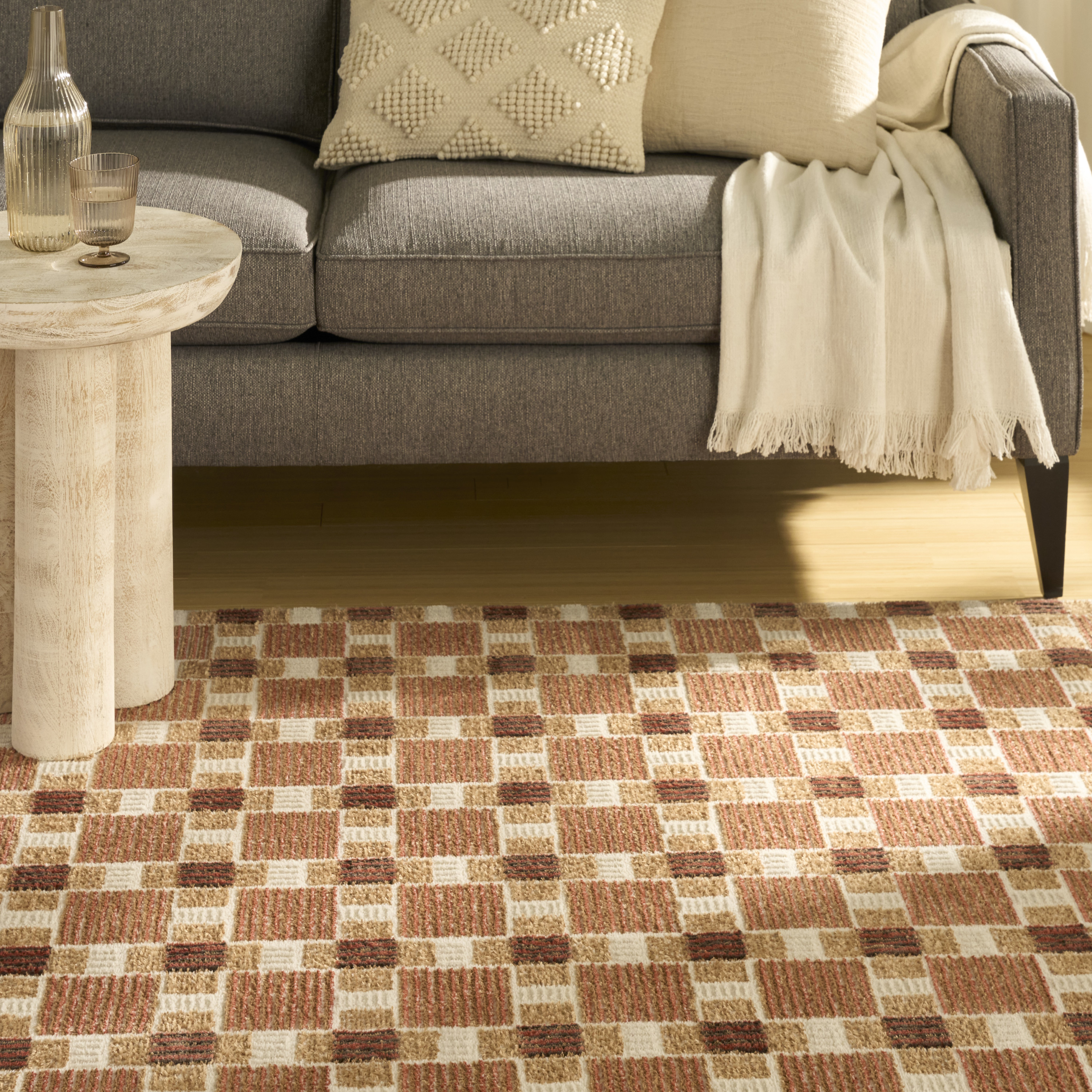 Nourison Nordic 4' x 6' Rust Modern Indoor Rug