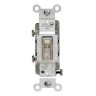 Toggle Light Switch 15A 120V 3-Way Side Wire Clear