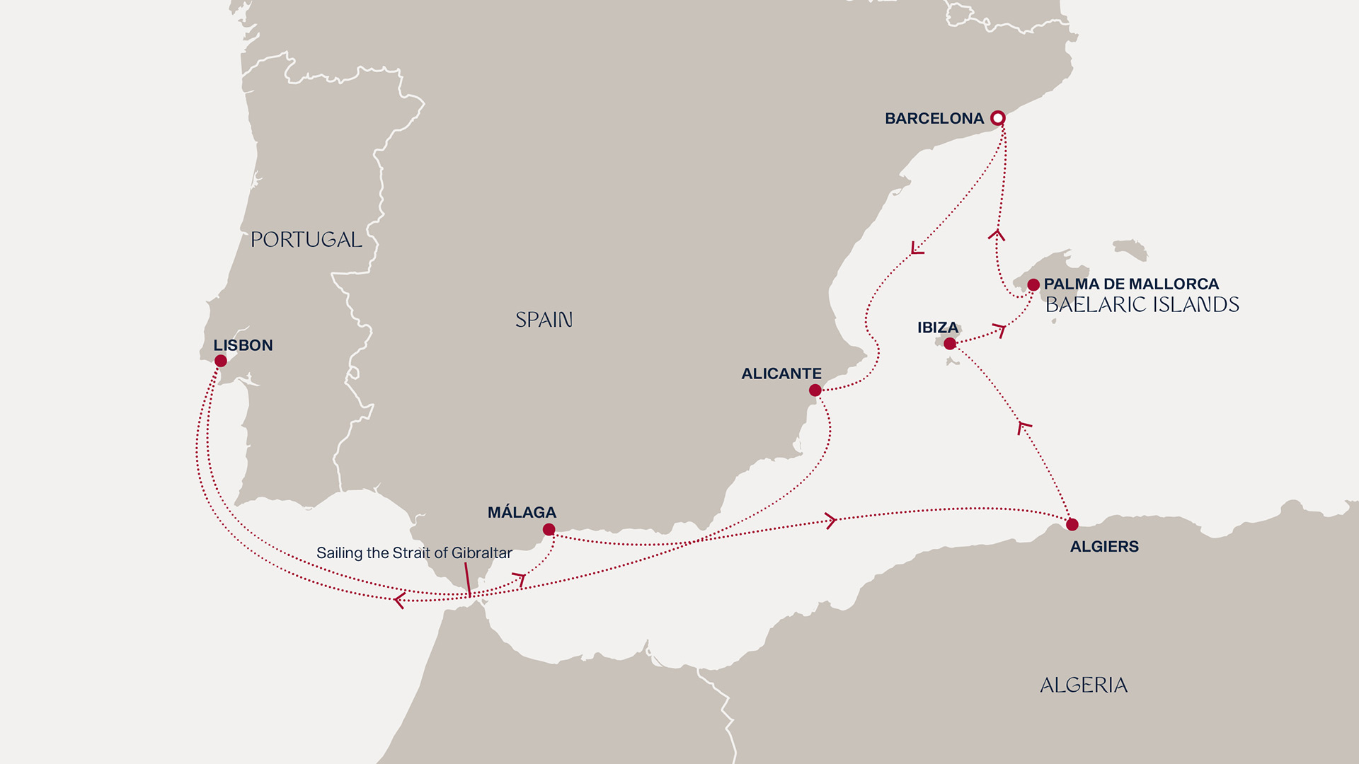 Itinerary map