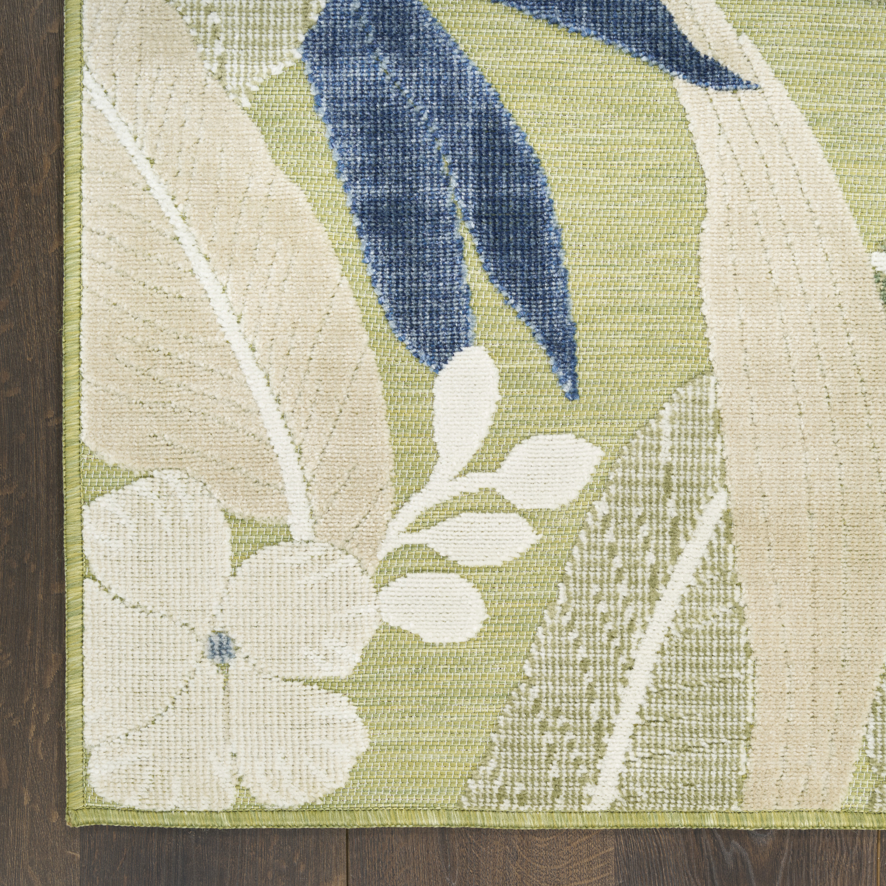Nourison Suncoast 5'3" x 7'3" Green Blue Tropical Rug