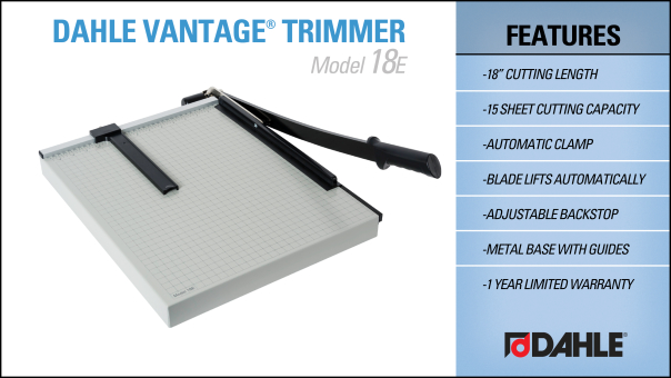 Dahle Vantage® 18e Trimmer InfoGraphic