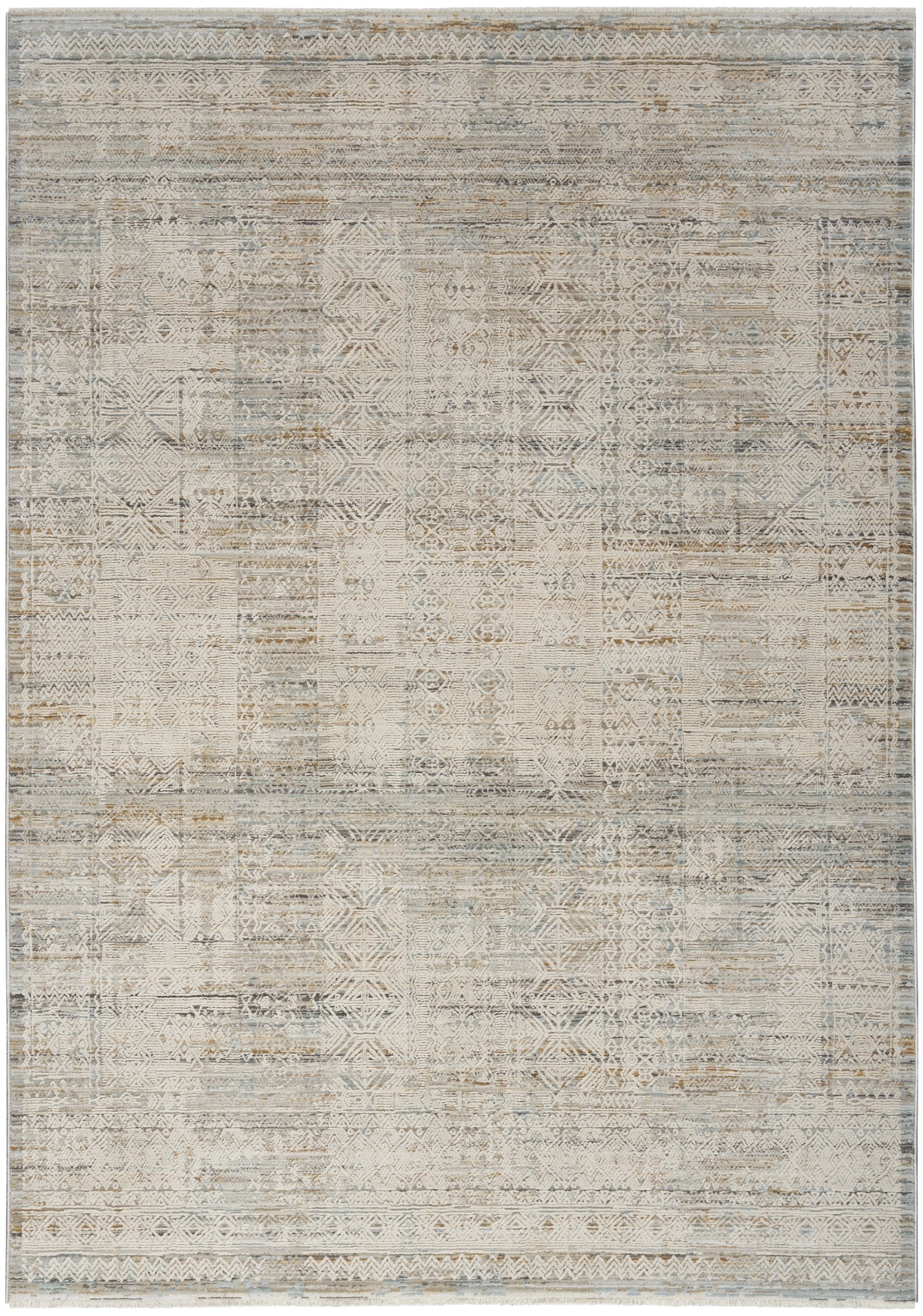 Nourison Lynx 5'3" x 7'10" Ivory Multicolor Vintage Indoor Rug