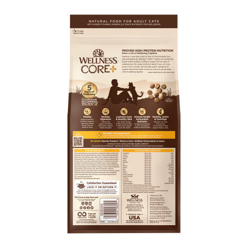 Wellness CORE+ Grain Free Indoor Salmon & Herring Meal back packaging
