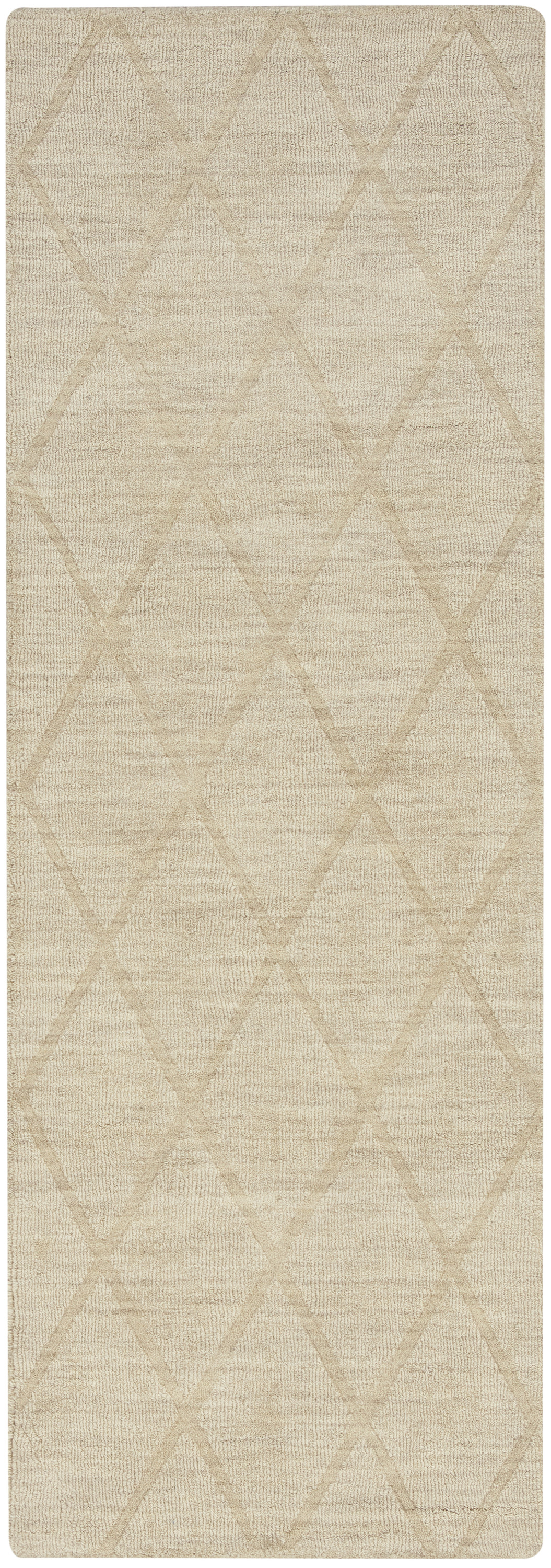 Nourison Wool Haven 2' x 6' Beige Modern Indoor Rug