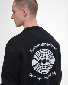 Barbour International x Saturdays NYC Graphic Sweatshirt Classic Black