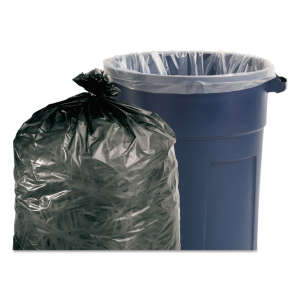 NSN8105015346826, AbilityOne®, SKILCRAFT LLDPE Liner, 55 gal Capacity, 57 in Wide, 52 in High, 2 Mils Thick, Black