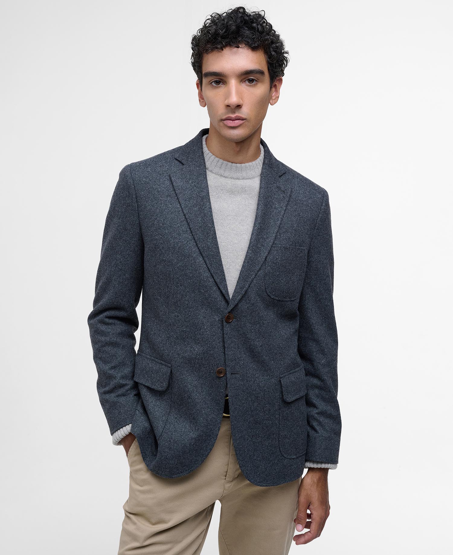 Flannel Jersey Blazer image number 0