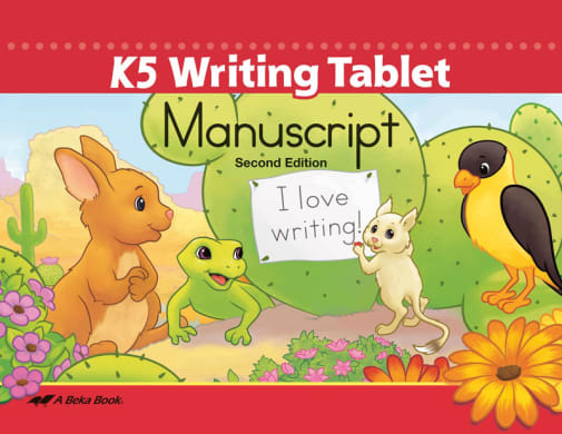 Abeka K5 Writing Tablet Manuscript Bound Book