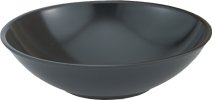 8-inch 34-ounce impact-resistant melamine serving bowl in black