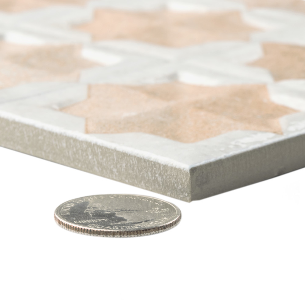 Tetuan Astre Cotto White 12-1/8 in. x 21-7/8 in. Porcelain Wall Tile