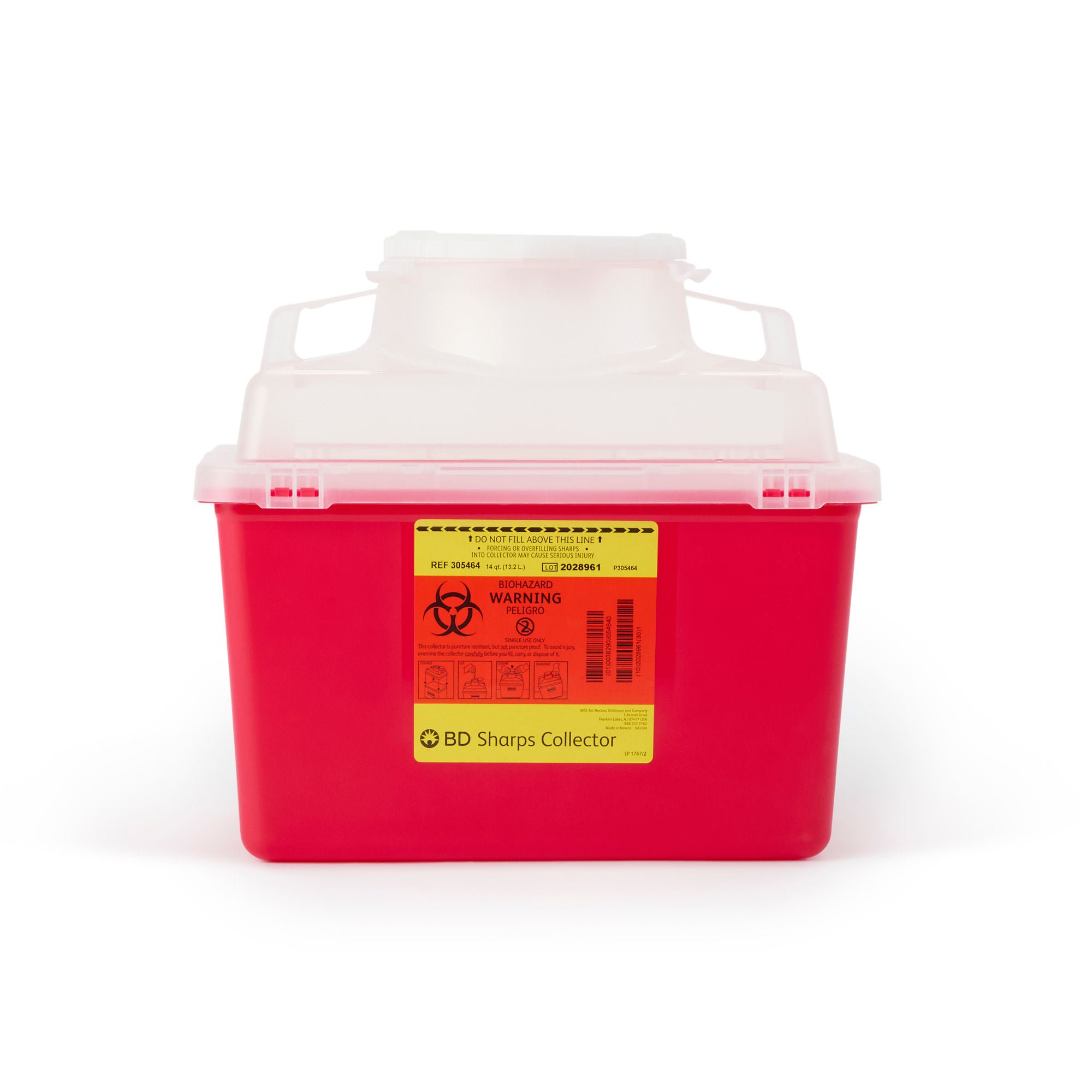 BD Multi-purpose Sharps Container, 3.5 Gallon, 11.5 x 12.8 x 8.8 Inch