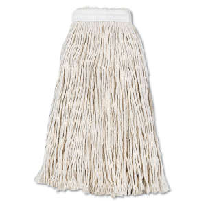 Boardwalk, Cotton Cut-End Wet Mop Head with 1" Headband, #16, White