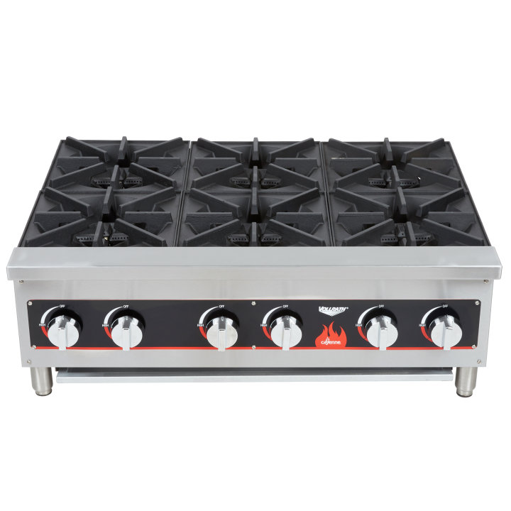 36-inch 6-burner Cayenne® countertop gas hot plate