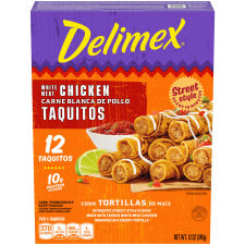 Delimex White Meat Chicken Corn Taquitos, 12 ct Box
