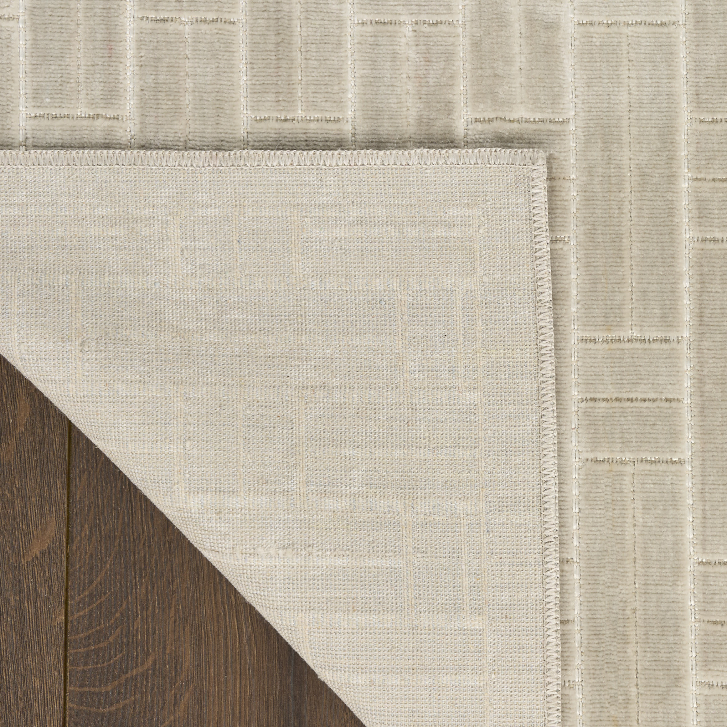 Nourison Washable Charm 5' x 7' Silver Ivory Modern Indoor Rug