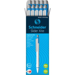 Slider Xite XB Refillable + Retractable Ballpoint Pen, 1.4 mm, Green Ink, Box of 10 Pens