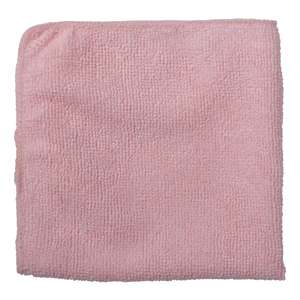 Rubbermaid Commercial, Light Duty, 12"x12", Microfiber, Pink Cloth