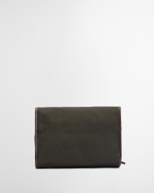 Waxed Hanging Washbag Olive/Beacon