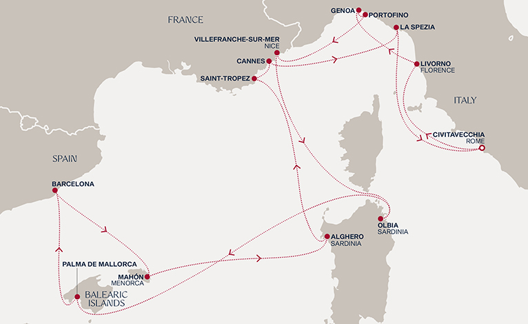 Itinerary map