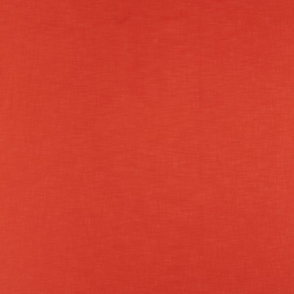Red-orange woven fabric panel covering the entire frame, lying flat with subtle horizontal weave texture and even, diffuse lighting that creates a uniform, matte backdrop.