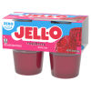 JELL-O Zero Sugar Raspberry Gelatin Snack Cups, 4 ct