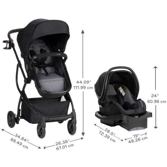 Omni Plus Travel System with LiteMax Infant Car Seat Specifications