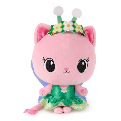 Gabby’s Dollhouse: Fairylandia Official Kitty Fairy Plush Toy, Cat Stuffed Animal, Squishy Toys for Ages 3 & Up, Pink, 8”