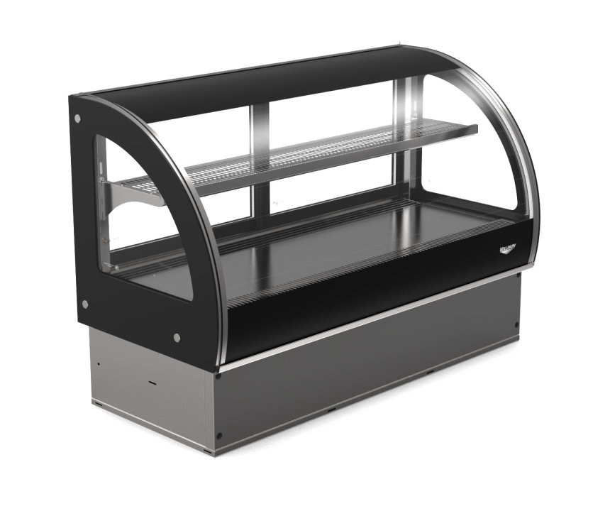 48-inch-wide 120-volt curved-glass drop-in Refrigerated display case with rear access
