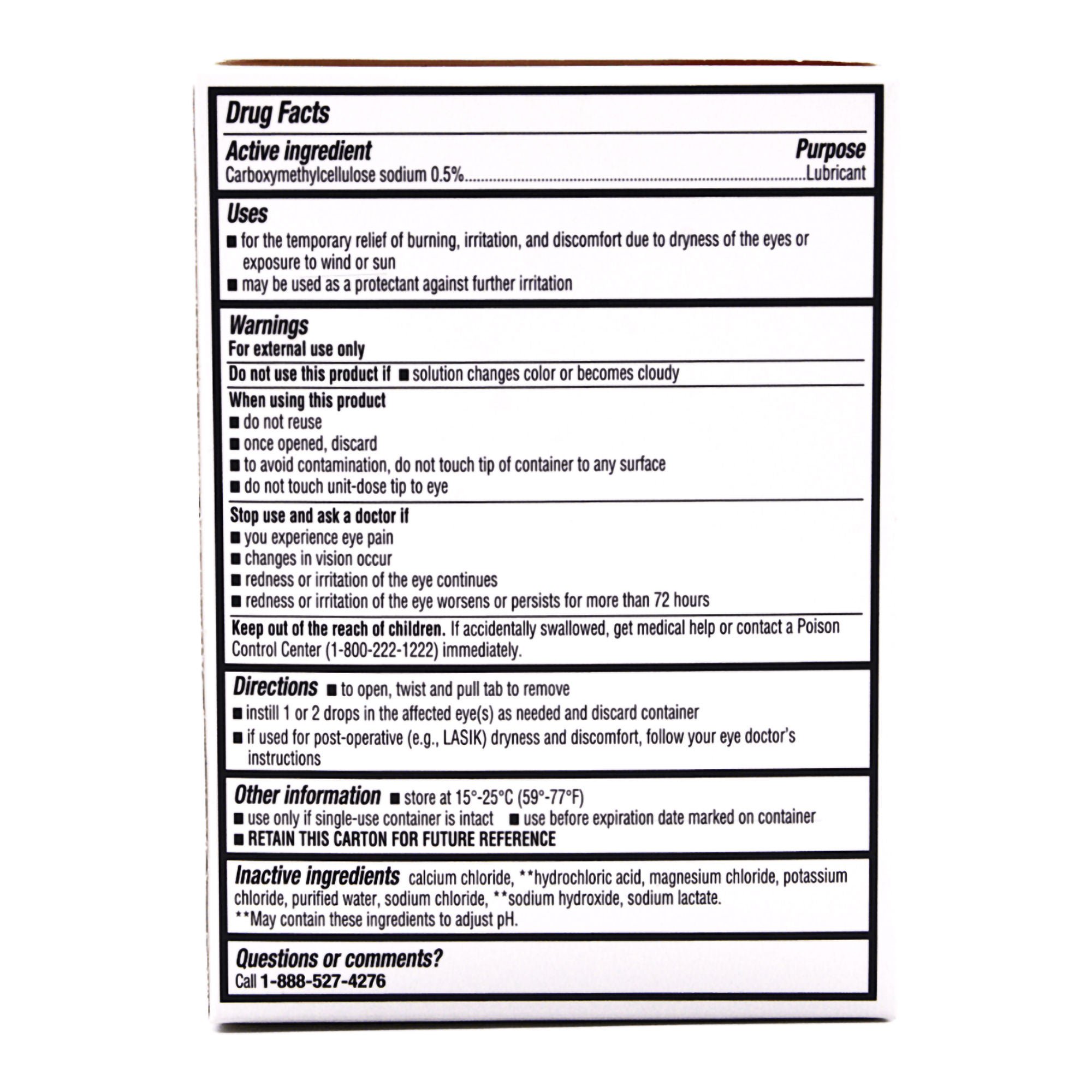 Rugby® 0.5% Carboxymethylcellulose Sodium Lubricant Eye Drops, Single Use Vials