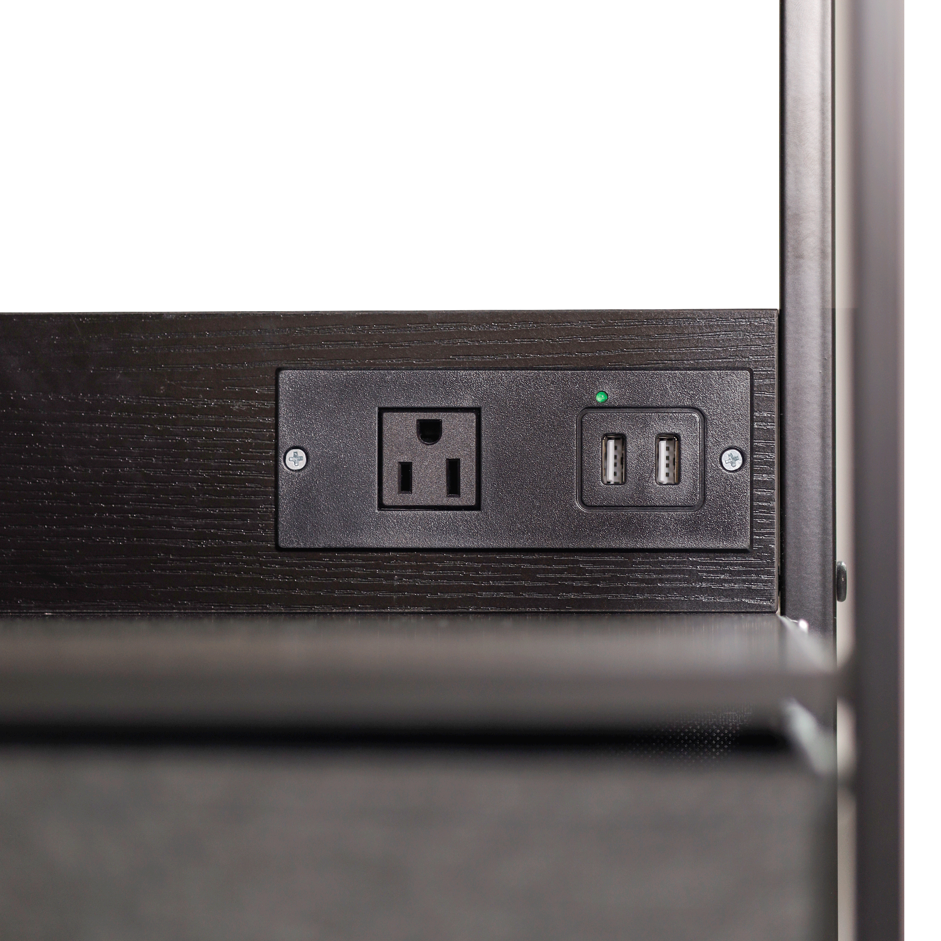 Sodano 3 Drawer Nightstand with Charging Station, 2 USB Ports, 1 Outlet, Blac... - Picture 12 of 25