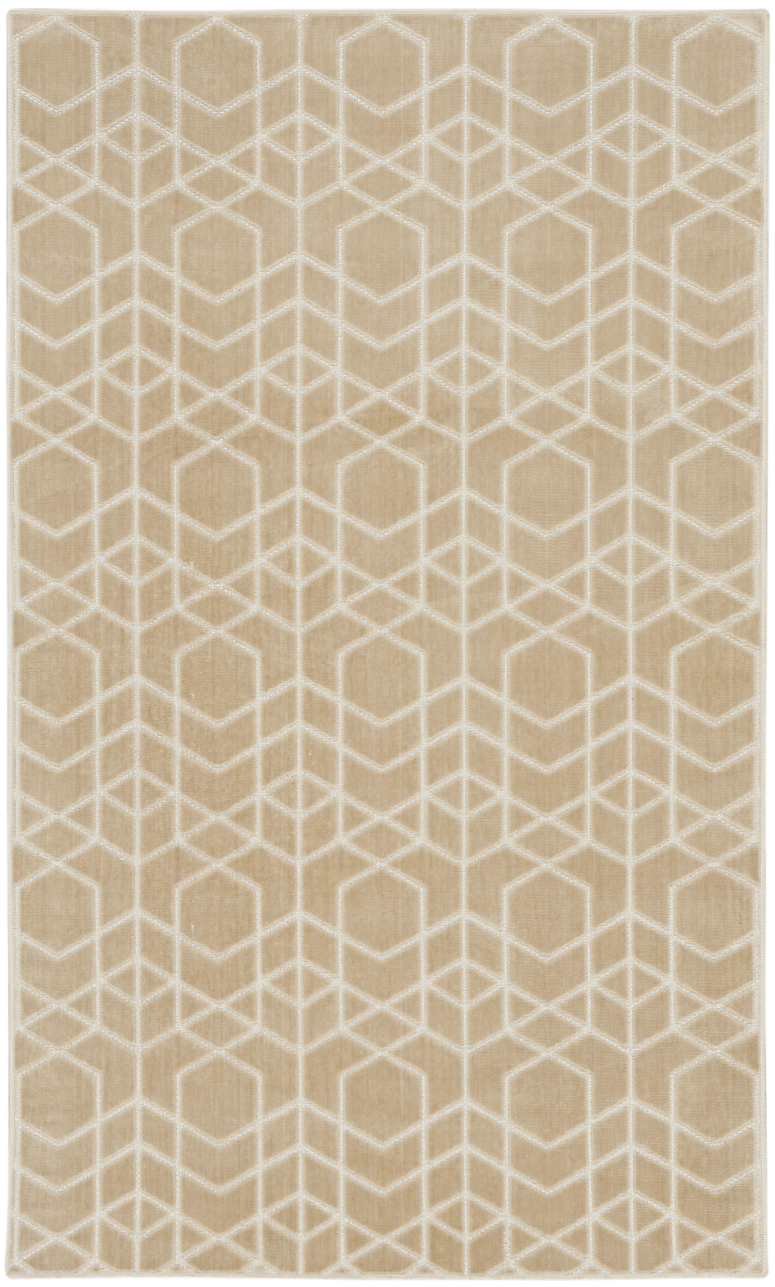 Nourison Washable Charm 2' x 3' Beige Ivory Modern Indoor Rug