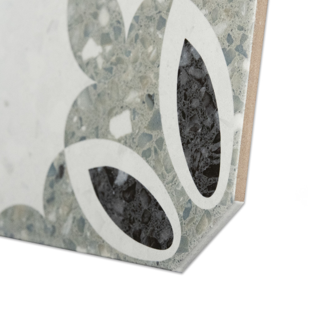 Riviera Octagon Verde with Taco Nero 7-7/8 in. x 7-7/8 in. Porcelain Floor and Wall Tile