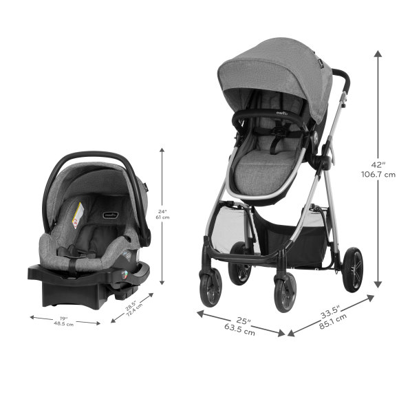 Omni Plus Modular Travel System with LiteMax Sport Rear-Facing Infant Car Seat Specifications