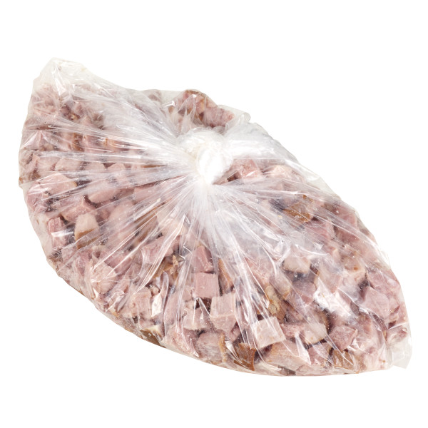 HORMEL(r) Ham, Water Added, Diced, Frozen, .75 inch, 10 lb . C1CB - Front Center Inner Pack (Hi Res)