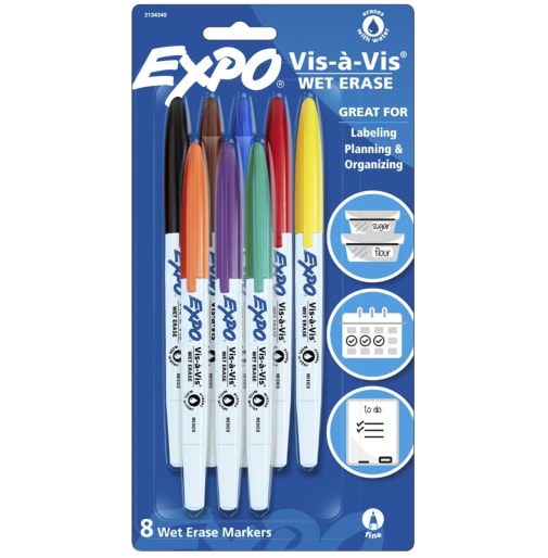 Vis a Vis Markers 8-Color Fine Point set