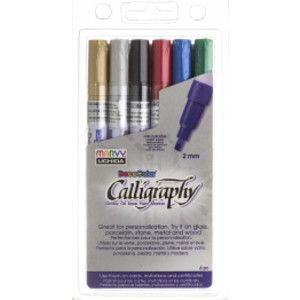 Calligraphy Paint Marker Set, 6 Colors