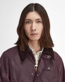 Oversized Bedale Waxed Jacket Bordeaux