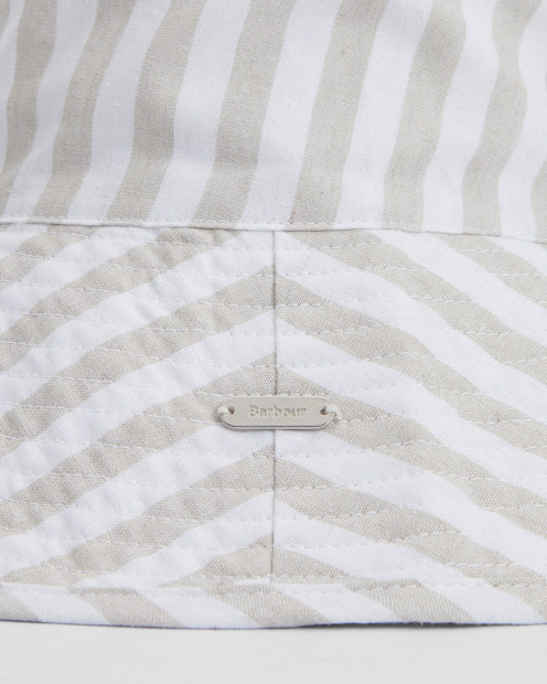Millie Striped Bucket Hat Light Sand Stripe