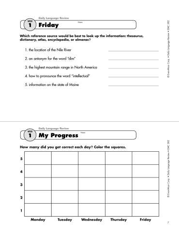 Daily Language Review, Grade 4