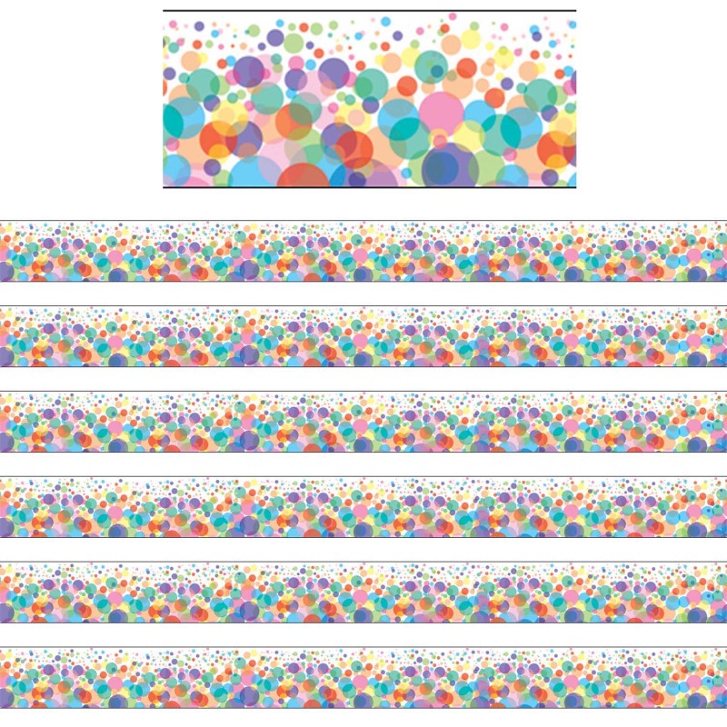 Bubbles Straight Border, 36 Feet Per Pack, 6 Packs