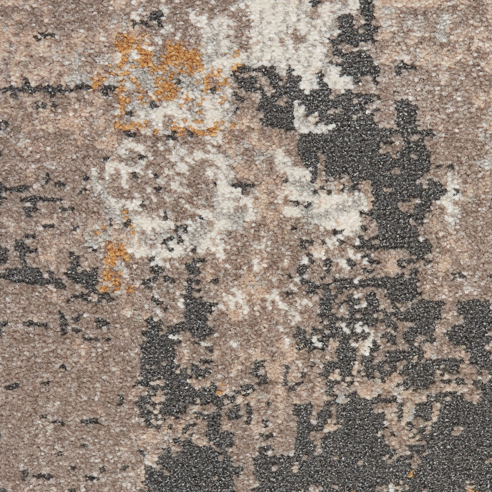 Nourison Tangra 2'2" x 7'6" Cream Grey Modern Indoor Rug