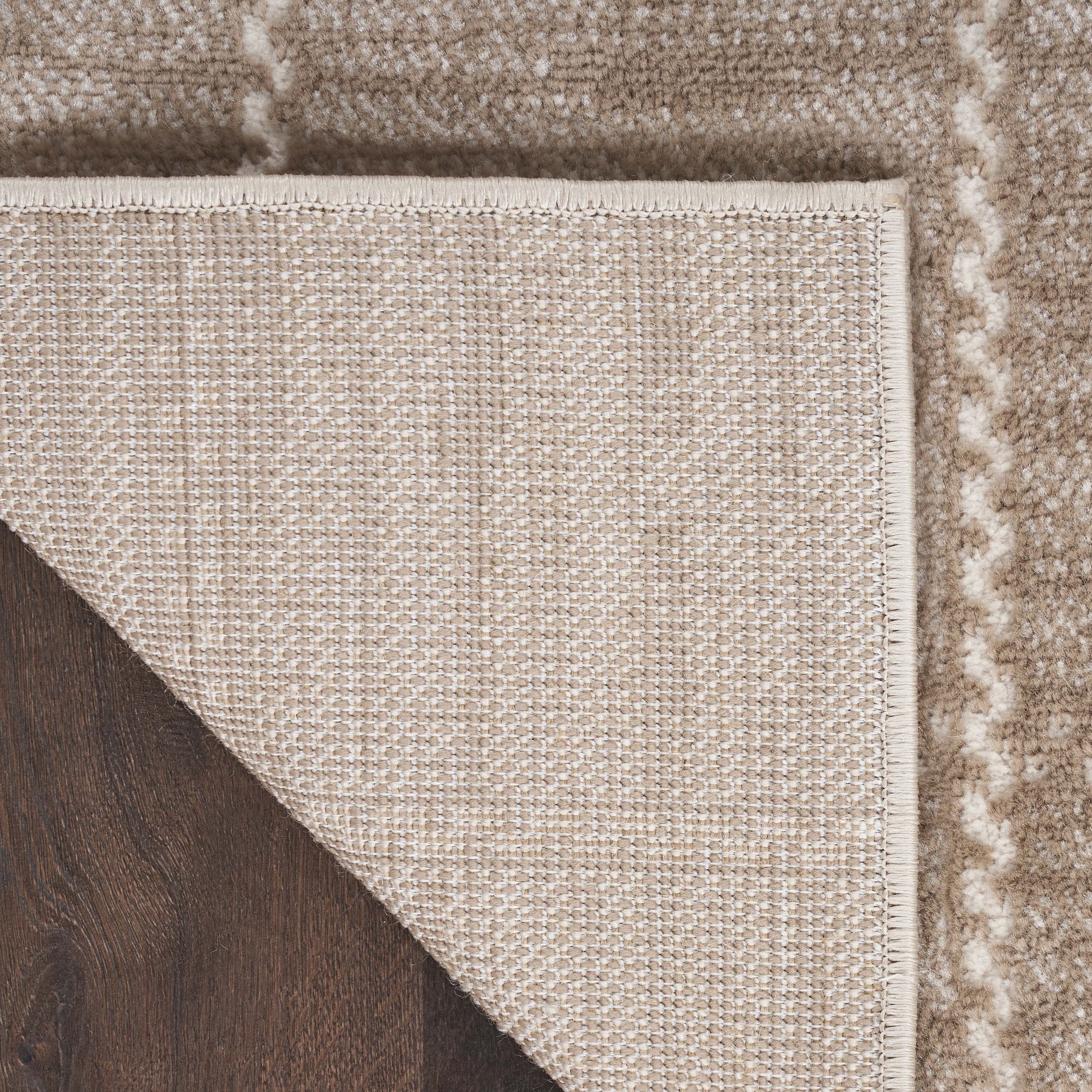 Nourison Serenity Home 7'10" x 9'10" Mocha Ivory Modern Indoor Rug
