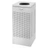 Rubbermaid Commercial, Silhouettes, Large, 16 gal, Metal, Silver, Square, Receptacle