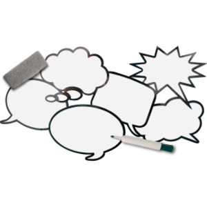 Laminated Speech Bubbles, Pack of 12