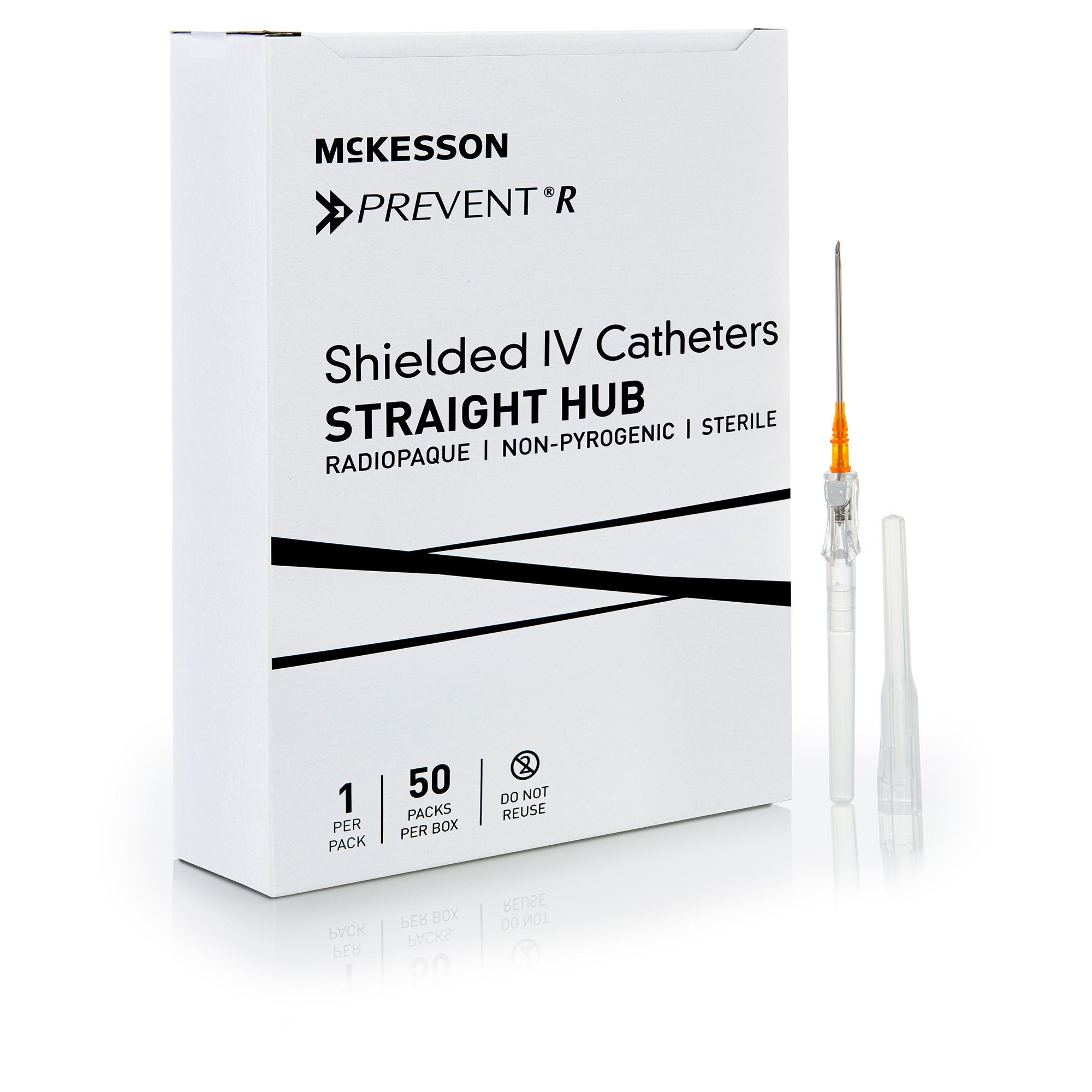 McKesson Brand CATH, IV SFTY 192-PB14175 STR ORG 14GX1.75" (50/BX 4BX/CS)