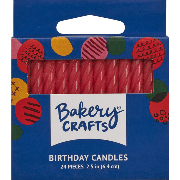 Red Smooth & Spiral Candles