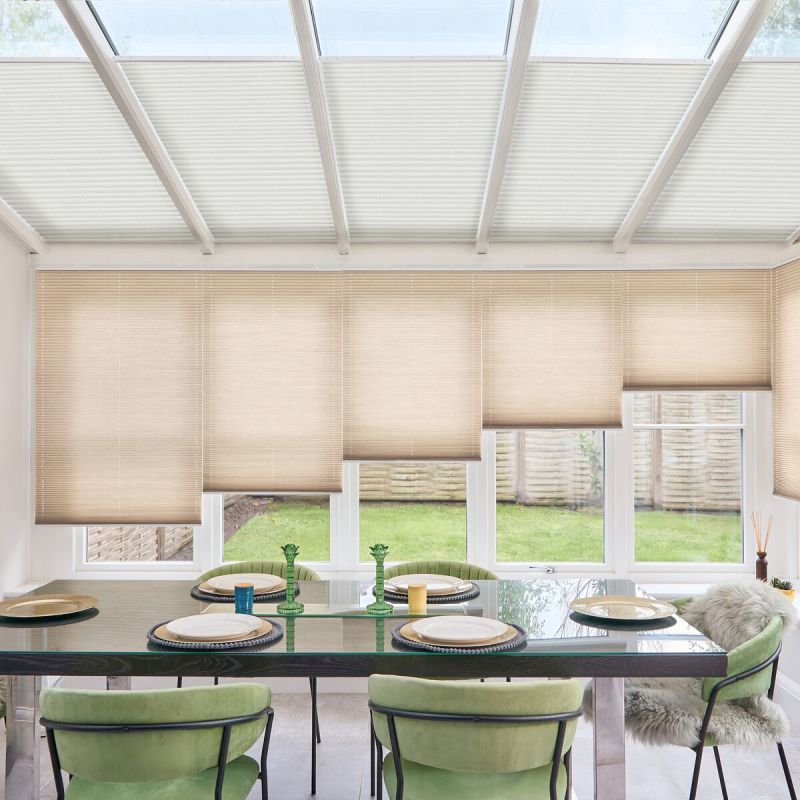 Mini Stripe White Pleated Blind