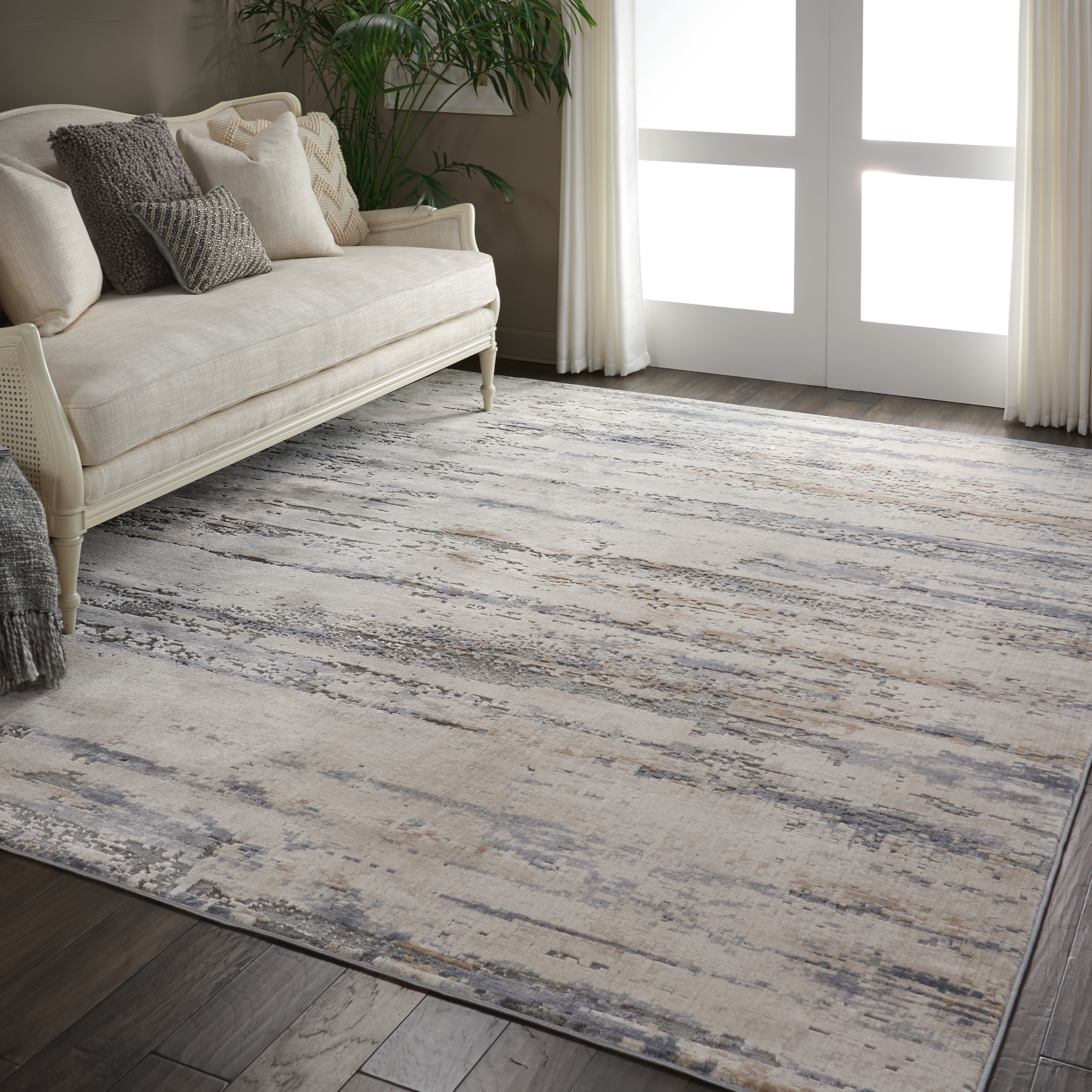 Nourison Rustic Textures 7'10" x 10'6" Beige Grey Modern Indoor Rug
